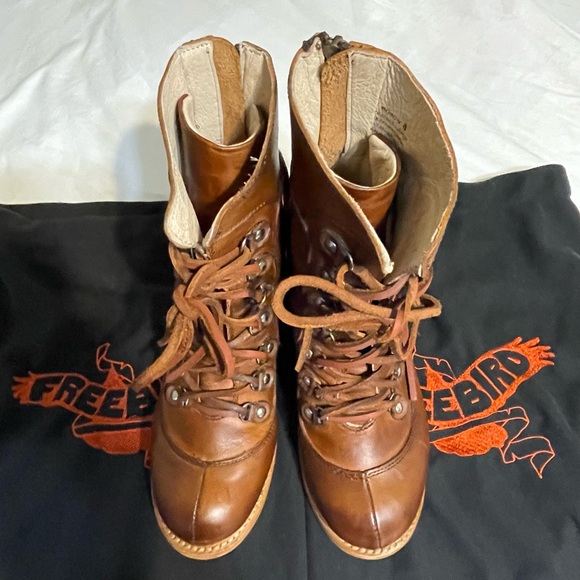 Freebird leather Borow heeled combat boots-Size 8, caramel brown - Picture 6 of 6